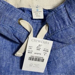 Crewcuts blue linen pull on shorts in size 6. New with tags.